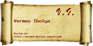 Vermes Ibolya névjegykártya