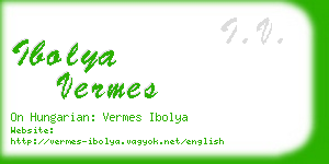 ibolya vermes business card